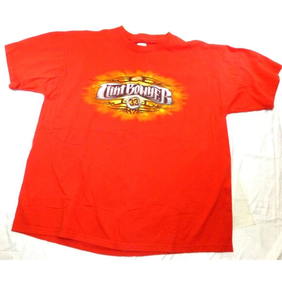 Clint Bowyer NASCAR #33 Red Graphic Tee By Chase Authentics 2XL Cotton Mens Raci - Picture 1 of 6